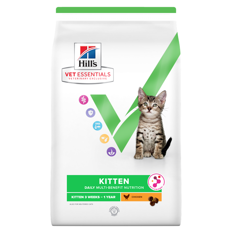 Fóður Vet Essentials Growth Fel Kitten AB+ 1,5 kg