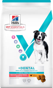 Fóður Vet Essentials can. Adult Dental med/larg ckn 10 kg.